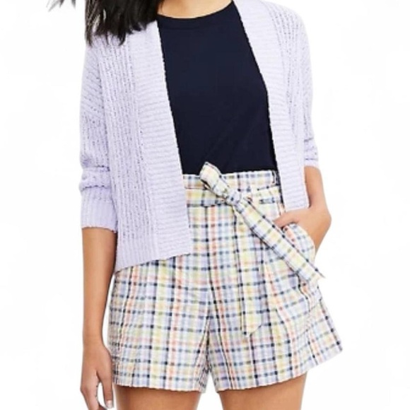 LOFT Gingham Paperbag Shorts – Size M - Picture 1 of 9